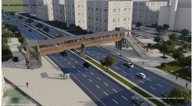 İzmir Büyükşehir Belediyesi'nden üst geçit projelerine estetik dokunuş
