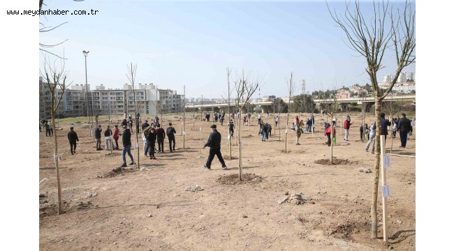 Karşıyaka'da fidanlar toprakla buluştu