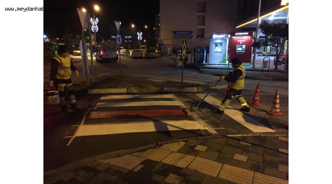 YAYA GEÇİTLERİ GECE YARISI YENİLENDİ