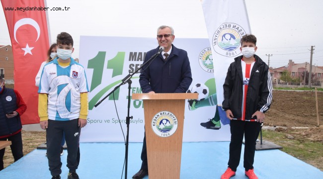  11 mahalleye 11 semt sahası temel atma töreni gerçekleştirildi