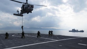 Anadolu' için deniz piyadeleri ve helikopterle hazırlık