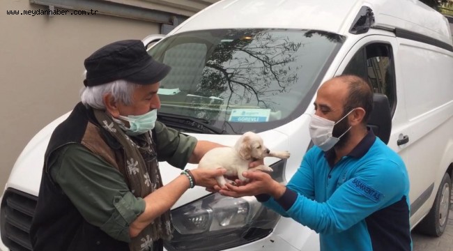 Avcılardan arama kurtarma timine yavru köpek