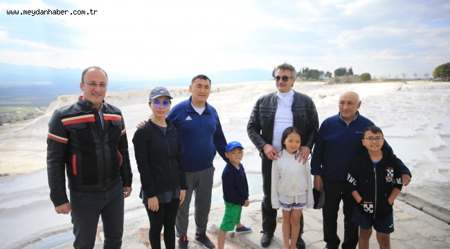 BAKAN TÜZMEN VE BAŞKAN ÖRKİ'DEN MOTOSİKLETLE PAMUKKALE TURU