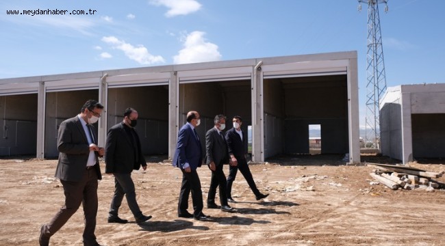 BAŞKAN MUSTAFA ÇÖL YENİ HAL BİNASINI İNCELEDİ