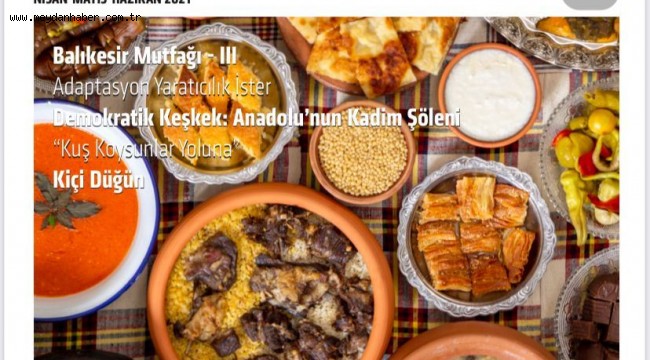 BURHANİYE YEMEKLERİ ÜNLÜ DERGİDE YAYINLANDI