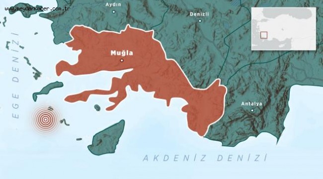 Datça açıklarında 4,1 büyüklüğünde deprem