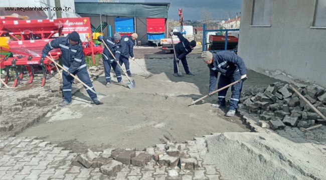 Ergene'de Kilit Parke Taşı Sokaklarda Bakım Çalışmaları Sürüyor