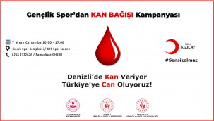 GENÇLİK SPOR'DAN KAN BAĞIŞI KAMPANYASI
