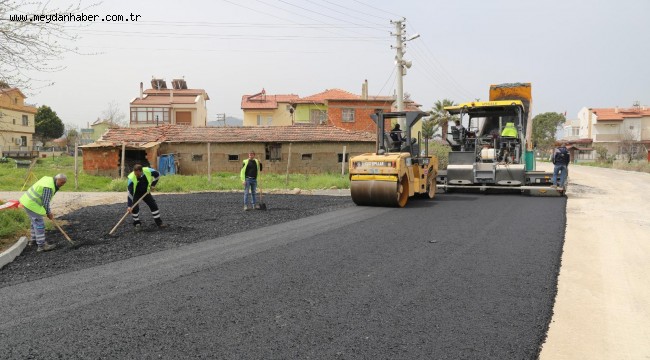 İSKELE MAHALLESİ KABAAĞAÇ CADDESİ YOL ÇALIŞMASINDA SONA GELİNDİ