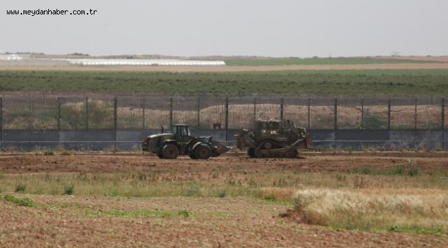 İsrail askeri araçları Filistinlilere ait arazileri tahrip etti