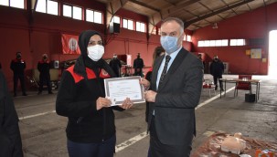 İTFAİYE ERLERİNE İLK YARDIM SERTİFİKASI VERİLDİ...