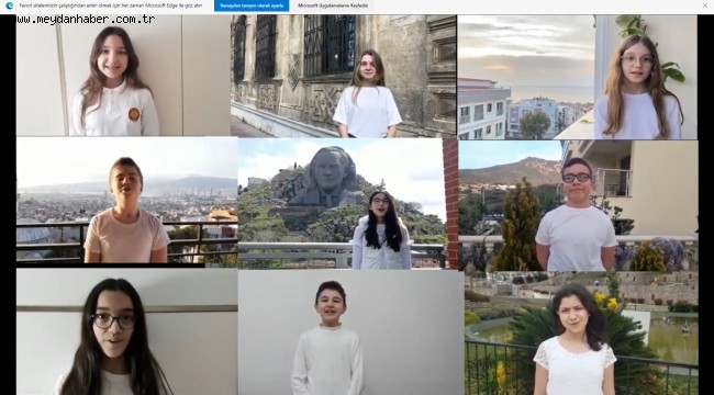 İzmir Misak-ı Milli Ortaokulu öğrencilerinden 46 dilde 23 Nisan mesajı