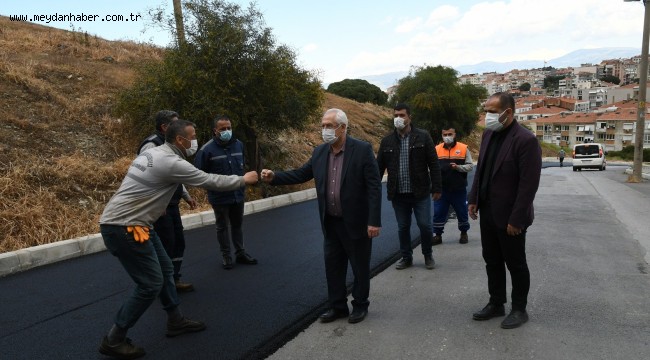 Karabağlar'da asfalt son teknoloji araçlarla seriliyor