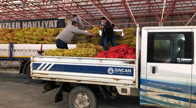 Sincan'da Patates ve Soğan Dağıtımına Başlandı