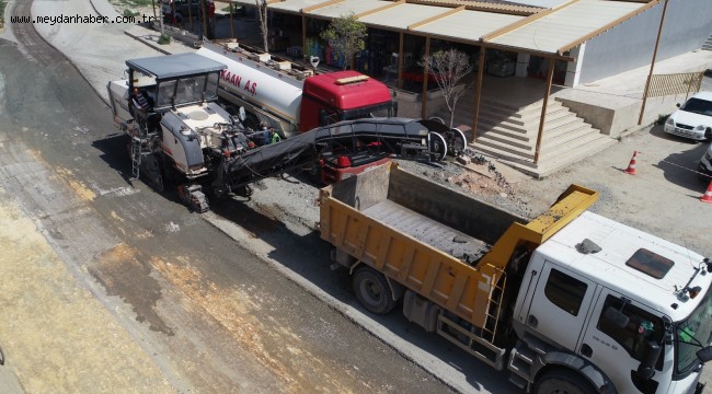 ŞÜKRÜ BALCI CADDESİ'NDE BETON ASFALT HAZIRLIKLARI BAŞLADI
