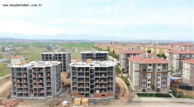 4. ETAP TOKİ KONUTLARINDA ÇALIŞMALAR DEVAM EDİYOR