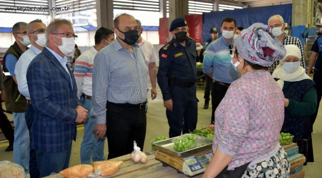 Aliağa Pazar Yerlerinde Kovid-19 Denetimi