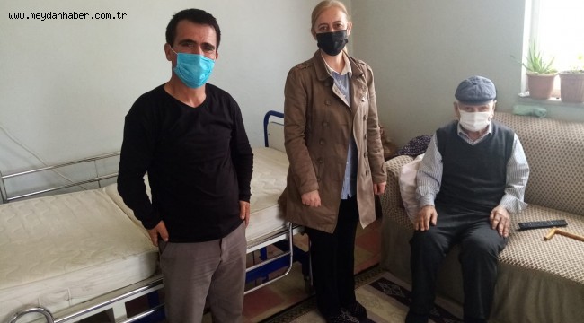 ALLIIŞIK MAHALLESİNDEKİ İHTİYAÇ SAHİBİ VATANDAŞA HASTA YATAĞI YARDIMINDA BULUNULDU