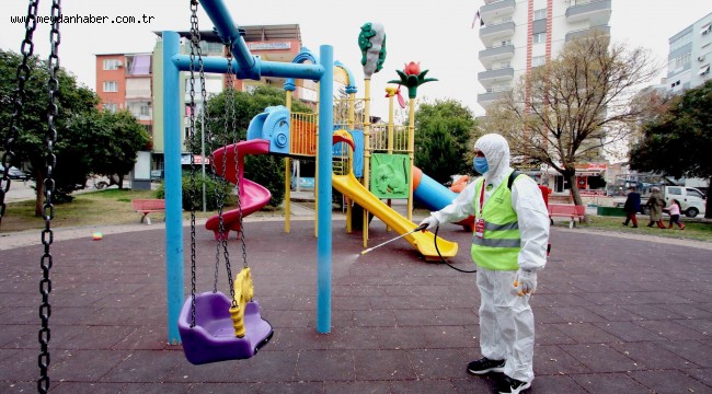 BAYRAKLI BELEDİYESİ 90 BİN NOKTAYI DEZENFEKTE ETTİ