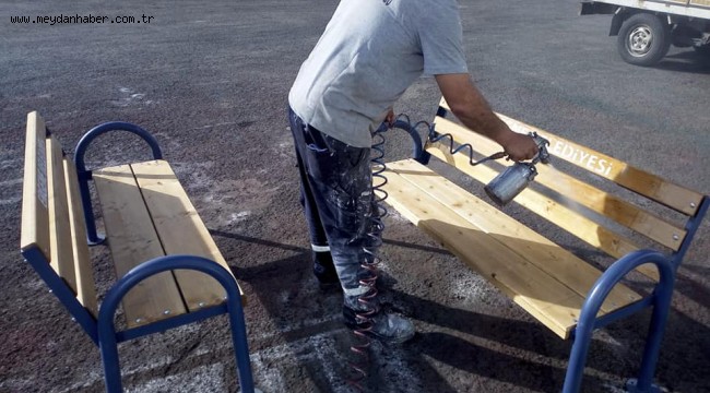 Ergene Belediyesi Oturma Banklarının İmalatını Tamamladı