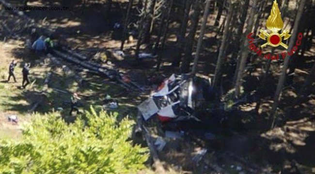 İtalya'da teleferik kazası: 14 ölü