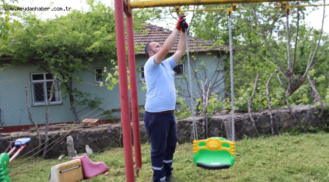 İzmit Belediyesi köylerde parkları da elden geçiriyor