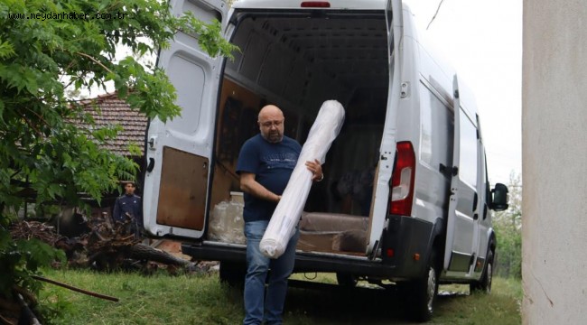 İzmit Belediyesi mağdur aileyi sahipsiz bırakmadı