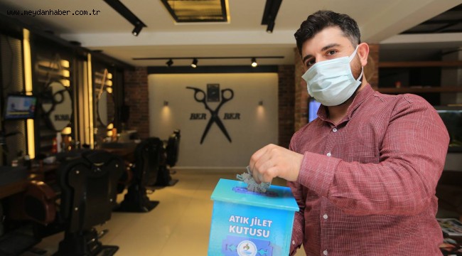 PAMUKKALE'DE ATIK JİLETLER DE AYRI TOPLANIYOR