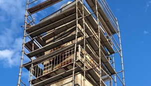 Tarihi Saat Kulesi Bakıma Alındı