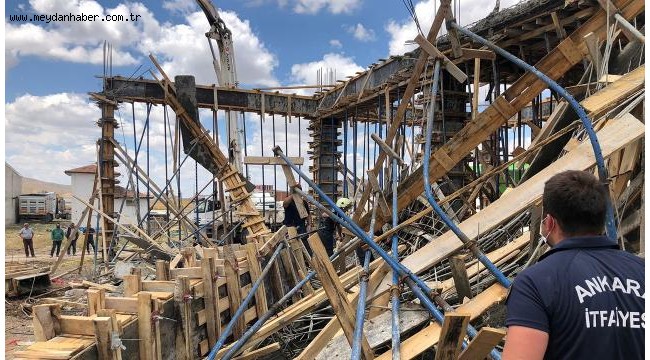 Ankara'da inşaatta göçük: 2 yaralı