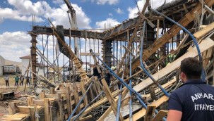 Ankara'da inşaatta göçük: 2 yaralı