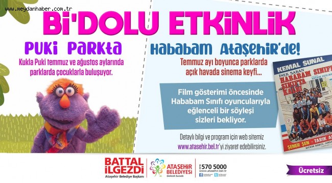  ATAŞEHİR'İN PARKLARINDA PUKİ ÇOCUKLARLA BULUŞACAK
