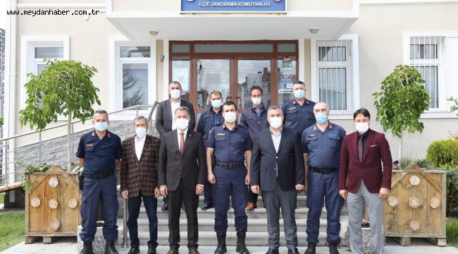 Başkan Demirbaş'dan Jandarma komutanlığına ziyaret