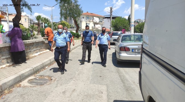 BAYRAKLI ZABITASI, PAZAR YERLERİ ÇEVRESİNDE DENETİM YAPTI