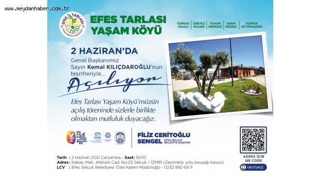 EFES TARLASI YAŞAM KÖYÜ 2 HAZİRAN 2021 AÇILIŞ PROGRAMI