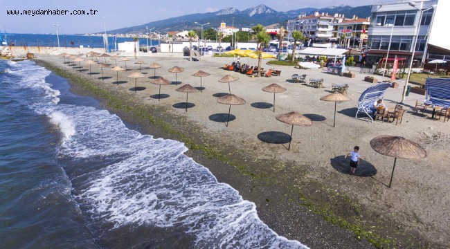 Güzelbahçe plajları Yaza Hazır