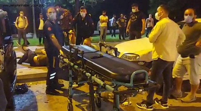 Kartal'da otomobil yayalara çarptı: 3 yaralı