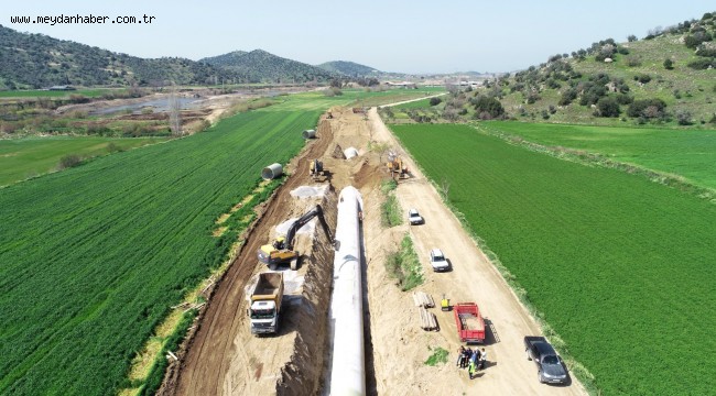 KOÇARLI BAĞARASI SULAMASI 2. KISIM İNŞAATINDA ÇALIŞMALAR HIZLA DEVAM EDİYOR