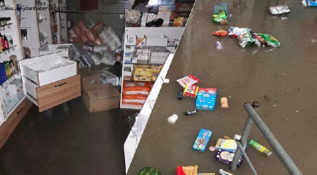 Maltepe'de sağanak: İş yerlerini su bastı