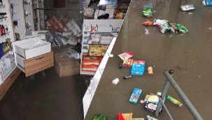 Maltepe'de sağanak: İş yerlerini su bastı