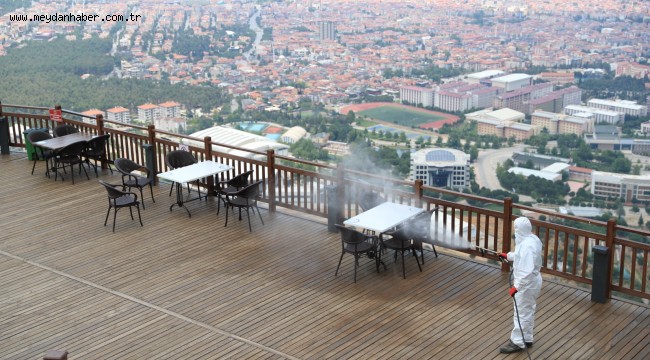 SEYİR TEPESİ'NDE DEZENFEKTE MESAİSİ