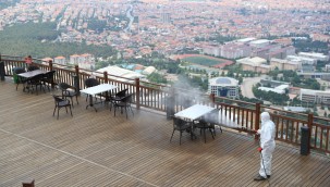 SEYİR TEPESİ'NDE DEZENFEKTE MESAİSİ