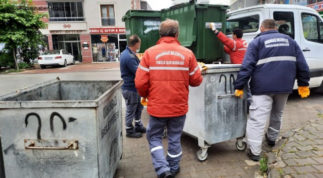 TEMİZ BİR ORHANGAZİ İÇİN ÇÖP KONTEYNERLERİ YENİLENDİ