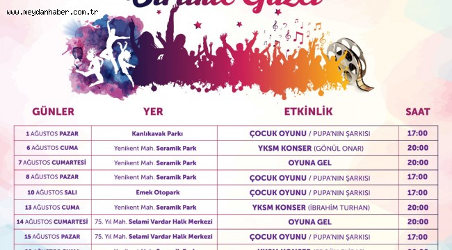 Akşamlar Birlikte Güzel etkinlikleri Ağustos ayında da devam edecek