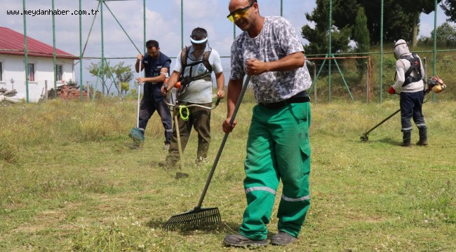 Bağlıca Roçkan Köyü'nde yabani otlar temizlendi