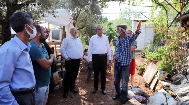 ​​​​​​​Başkan Gümüş'ten Yıldırım Düşmesi Sonucu Evi Yanan Aileyi Yardım