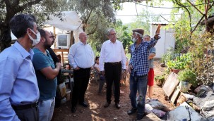 ​​​​​​​Başkan Gümüş'ten Yıldırım Düşmesi Sonucu Evi Yanan Aileyi Yardım