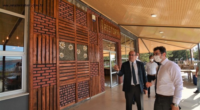 BAŞKAN MUSTAFA ÇÖL KAPLICADA İNCELEMELERDE BULUNDU