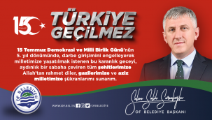 Başkan Sarıalioğlundan 15 Temmuz Demokrasi ve Milli Birlik Günü mesajı