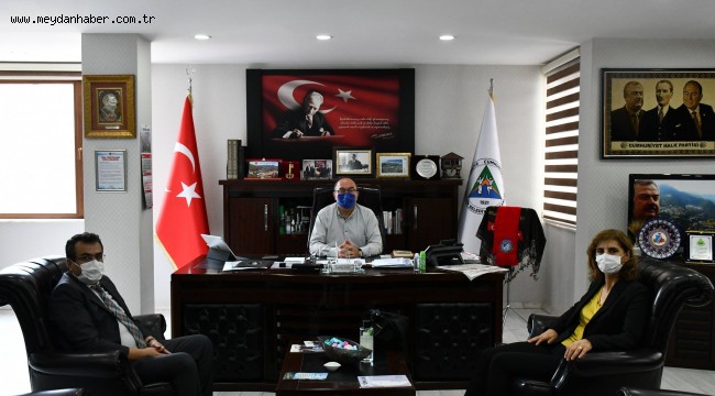 BELEDİYE BAŞKANIMIZ SAYIN DEMİRHAN ELÇİN'İ, METEOROLOJİ 11. BÖLGE MÜDÜRÜ DEMİRÖRS ZİYARET ETTİ